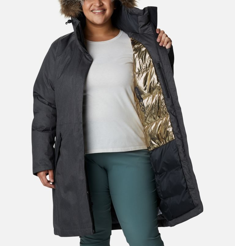 Jachete Parka Columbia Juniper Ridge Omni-Heat Infinity Down Dama Negrii | Plus Size IN170Q9SM